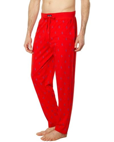 Polo Ralph Lauren Rib Waistband Knit Pj Pants - Red