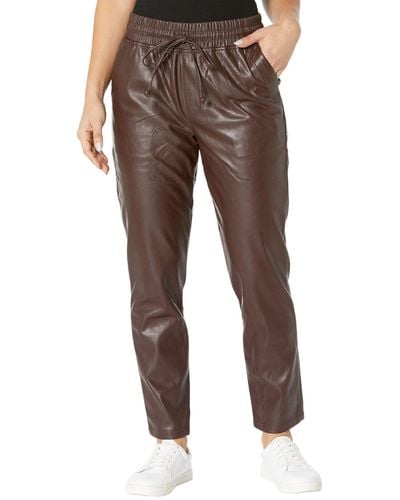 Kut From The Kloth Alanna -faux Leather Drawstring Pants - Brown