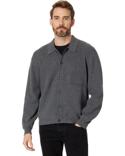 Madewell Button-up Long-sleeve Sweater Shirt - Gray