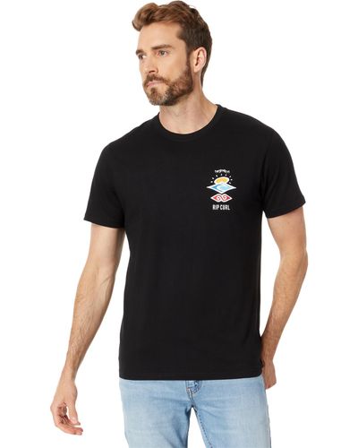 Rip Curl Search Icon Short Sleeve Tee - Black
