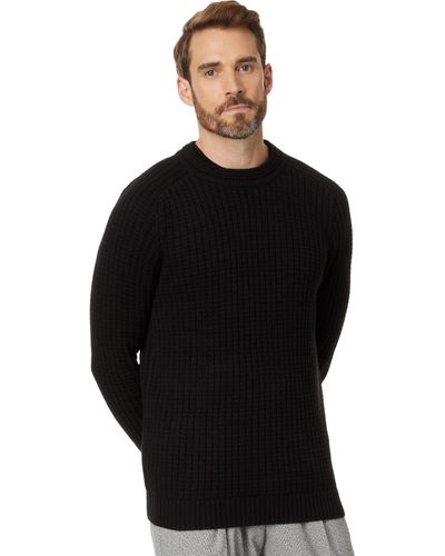 Karl Lagerfeld Texture Crew Neck Sweater - Black