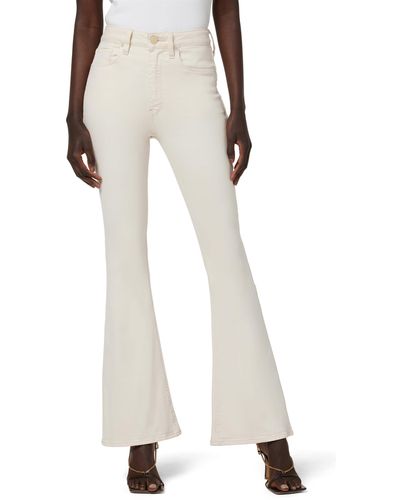 Hudson Jeans Holly High-rise Flare Barefoot In Egret - White