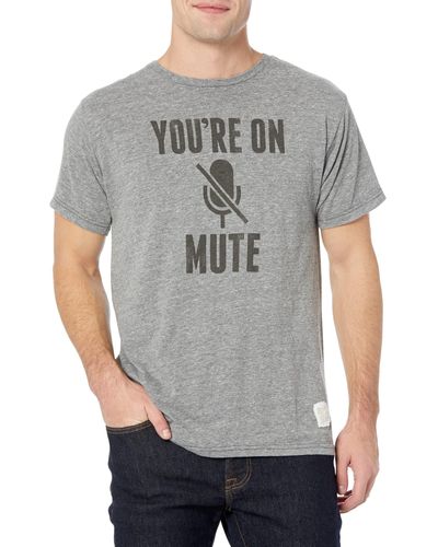 The Original Retro Brand You're On Mute Tri-blend Short Sleeve Tee - Gray