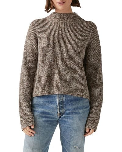 Michael Stars Candice Funnel Neck Sweater - Brown