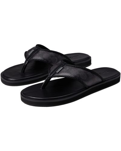 COACH Signature Flip Flop - Black