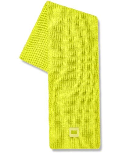 UGG Chunky Rib Knit Scarf - Yellow