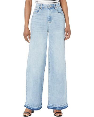 Blank NYC Franklin High-rise Wide Leg Rib Cage Jeans In Warm Celebration - Blue