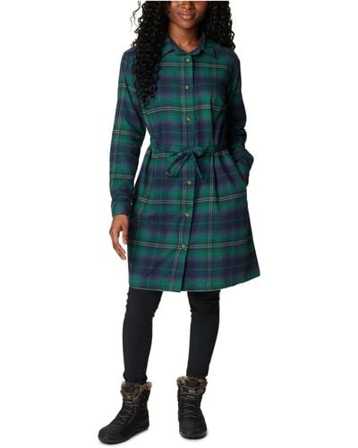 Columbia Holly Hideaway Flannel Dress - Blue