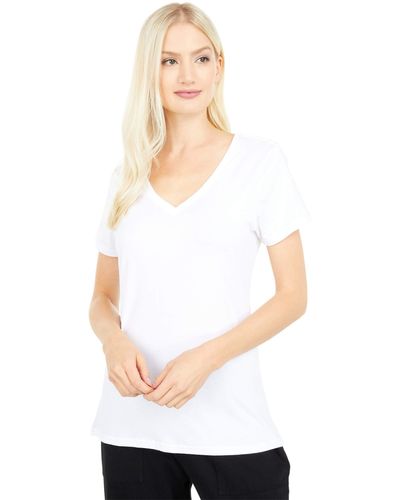 Pact Organic Cotton Midweight V-neck Tee - White