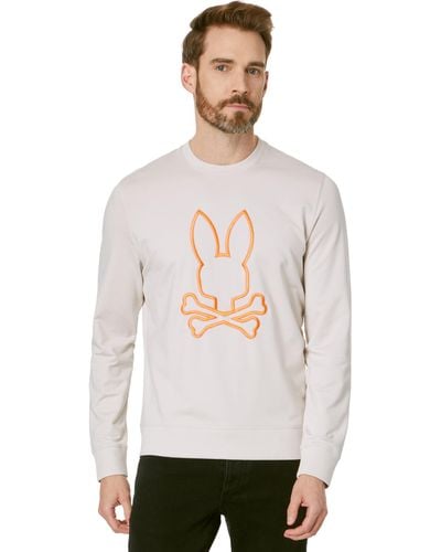 Psycho Bunny Floyd Micro French Terry Sweatshirt - White
