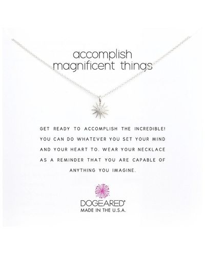 Dogeared Accomplish Magnificent Things Necklace 16 - Metallic