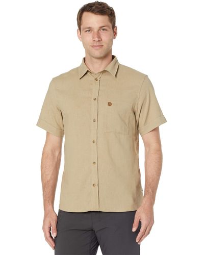 Fjallraven Ovik Travel Short Sleeve Shirt - Brown