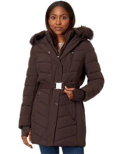 MICHAEL Michael Kors Belted Active Puffer A421168c - Brown