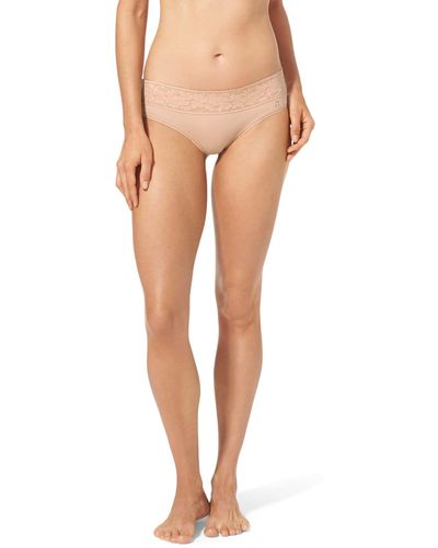 Tommy John Second Skin Cheeky, Lace Waist - Natural
