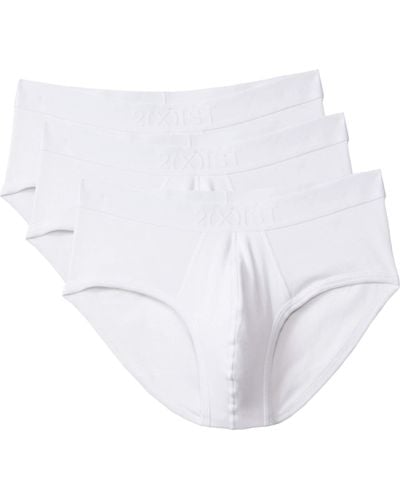 2xist 2(x)ist 3-pack Pima Cotton Contour Pouch Brief (white) Underwear
