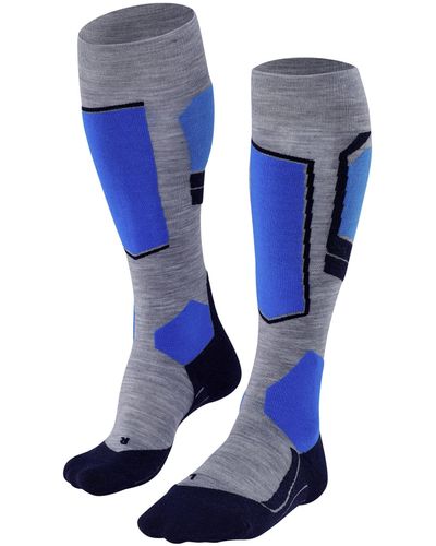 FALKE Sk4 Knee High Ski Socks - Gray