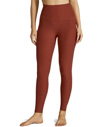 Beyond Yoga Spacedye Caught In The Midi High-waisted Legging - Red