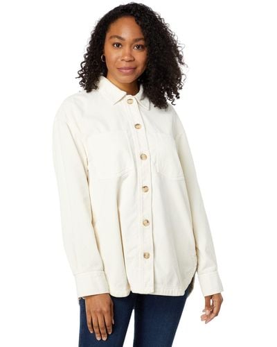 Madewell Corduroy Kentwood Oversized Shirt-jacket - White