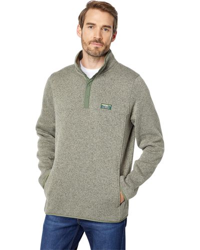 L.L. Bean Sweater Fleece Pullover - Tall - Gray