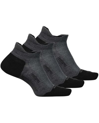 Feetures Elite Max Cushion No Show Tab 3-pair Pack - Black