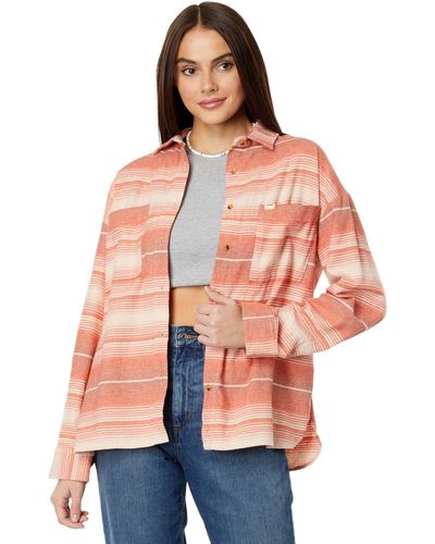 Rip Curl Trippin Long Sleeve Flannel - Red