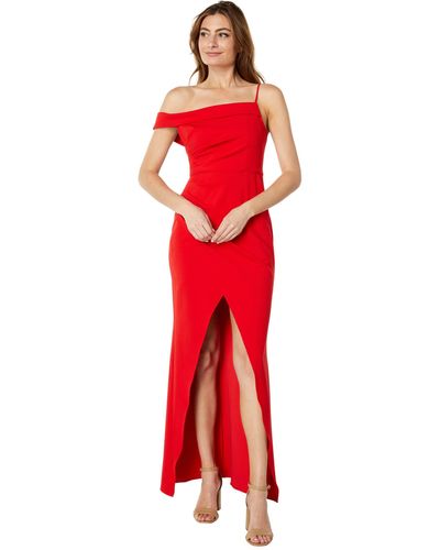 BCBGMAXAZRIA Off-the-shoulder Gown - Red