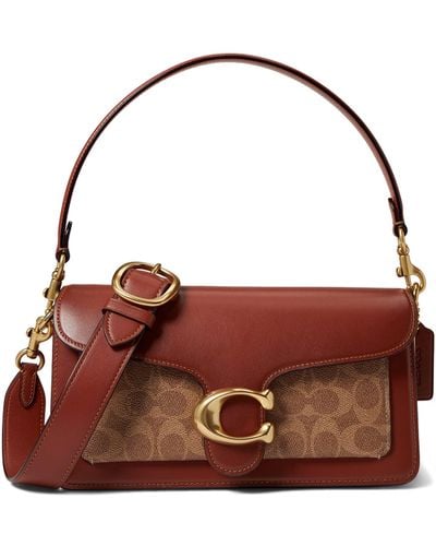 COACH Tabby Signature Coated-canvas And Leather Shoulder Bag - Brown