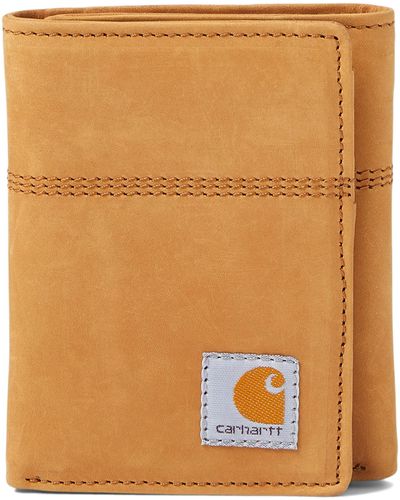 Carhartt Saddle Leather Trifold Wallet - Brown