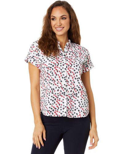Tommy Hilfiger Short Sleeve Ditsy Floral Shirt - Red