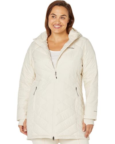 Columbia Plus Size Heavenly Long Hooded Jacket - White