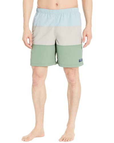 L.L. Bean 8 Classic Supplex Sport Color-block Shorts - Green