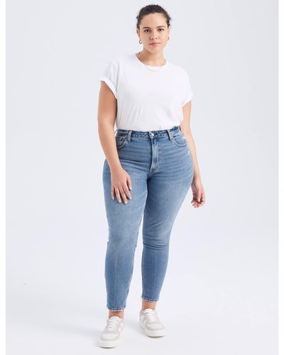 Abercrombie & Fitch Curve Love High Rise Jeans - Blue