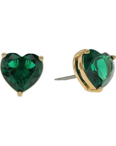 Kate Spade My Love Heart Studs Earrings - Green
