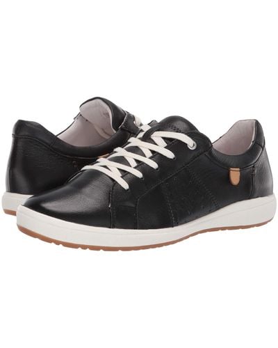 Josef Seibel Caren 01 Leather Sneakers - Black