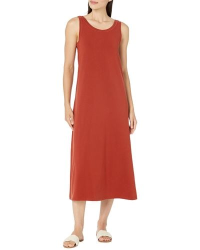 Eileen Fisher Full-length Tank Dress - Red