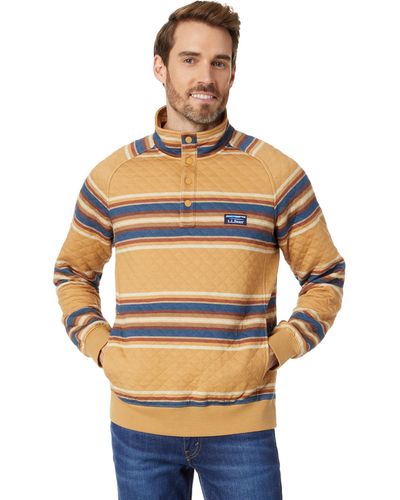 L.L. Bean Quilted Sweatshirt Stripe - Gray
