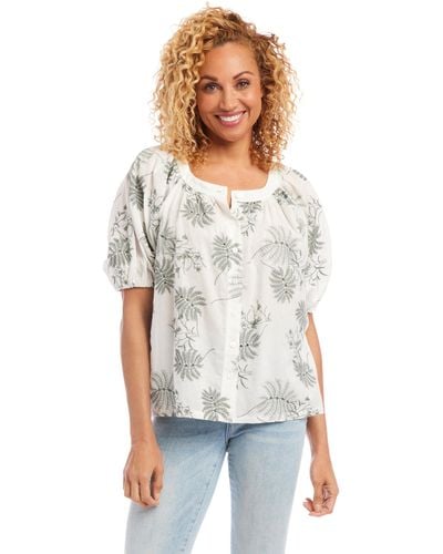 Karen Kane Embroidered Top - White