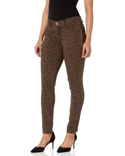 Democracy Ab Solution Petite Side Zip Jegging - Brown