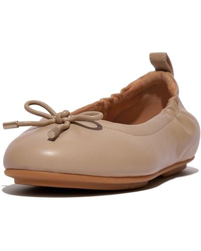 Fitflop Allegro Bow Leather Ballerinas - Brown