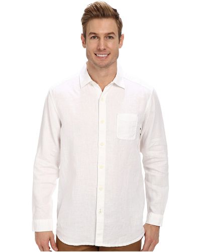 Tommy Bahama S Sea Glass Breezer Long Sleeve Shirt - White