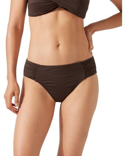 Tommy Bahama Pearl High-waist Side-shirred Bikini Bottom - Brown