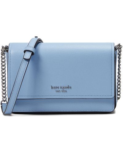 Kate Spade Morgan Saffiano Leather Flap Chain Wallet - Blue