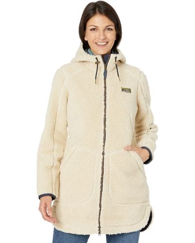 L.L. Bean Mountain Pile Fleece Coat - Natural