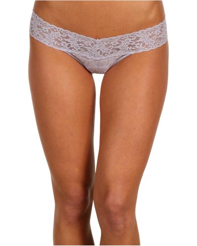 Hanky Panky Signature Lace Low Rise Thong - Gray