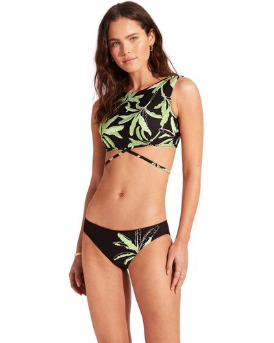 Seafolly Palm Paradise Hipster Pant - Black