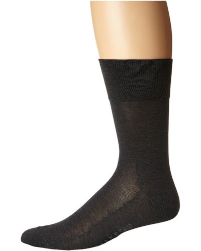FALKE Mercerized Cotton Tiago Crew Socks - Black