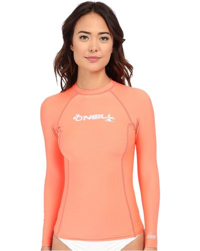 O'neill Sportswear Basic Skins L/s Crew - Orange