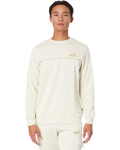 PUMA Essentials+ Minimal Gold Crew Sweatshirt - White