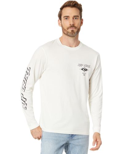 Rip Curl Fade Out Icon Long Sleeve Tee - White