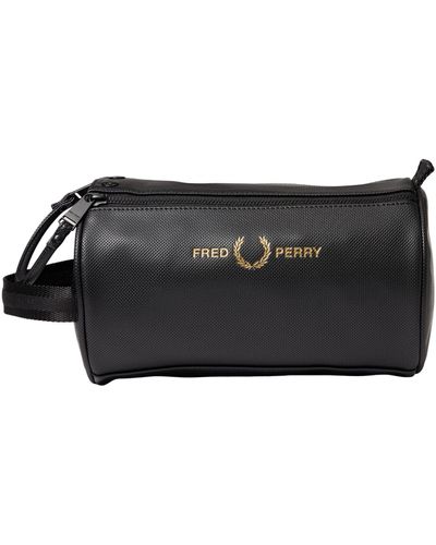 Fred Perry Pique Textured Pu Wash Bag - Black